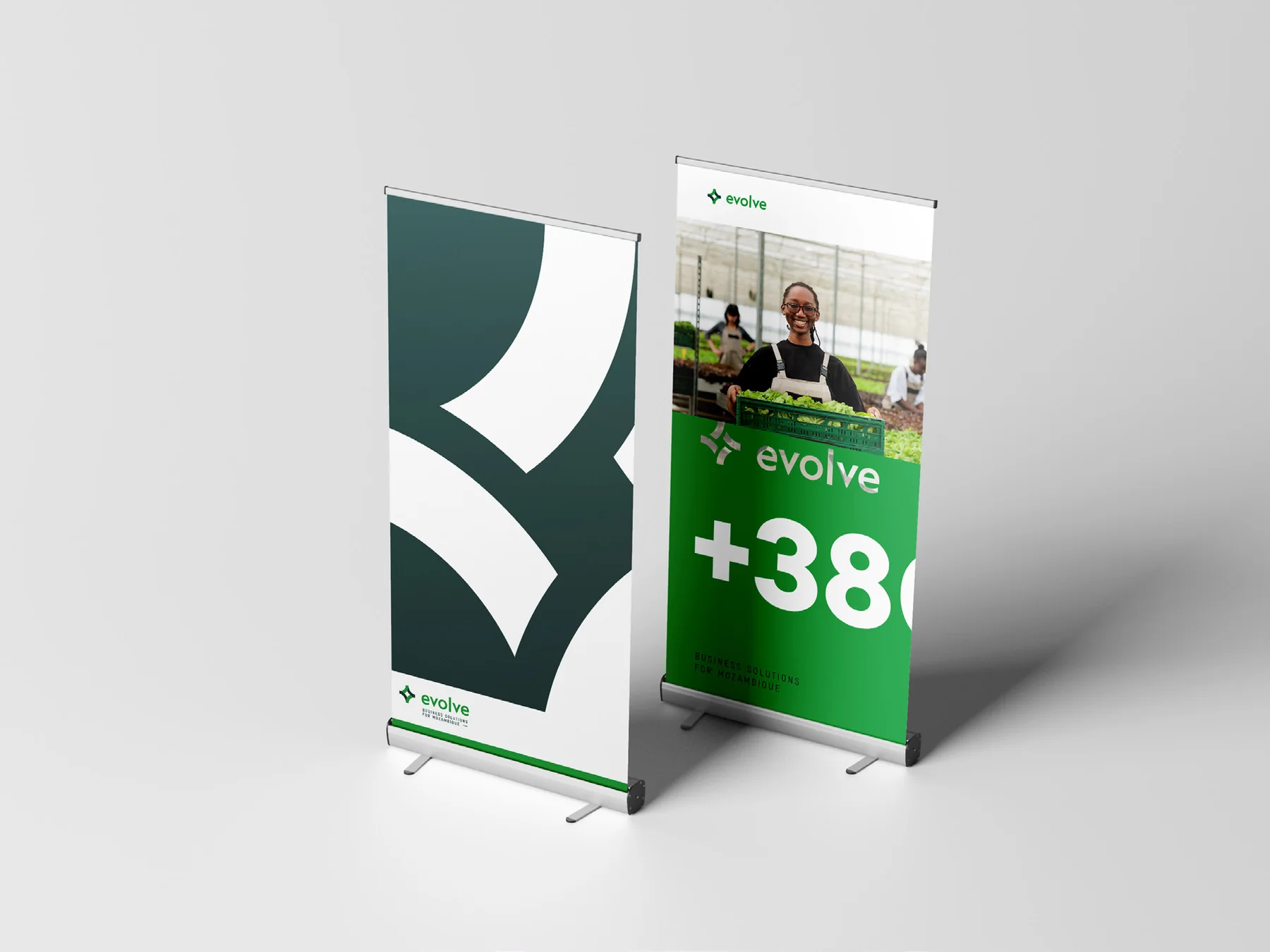 Roll-up banners, Evolve